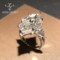 Quality assurance rings jewelry women diamond jewelry luxurious synthetic diamond ring